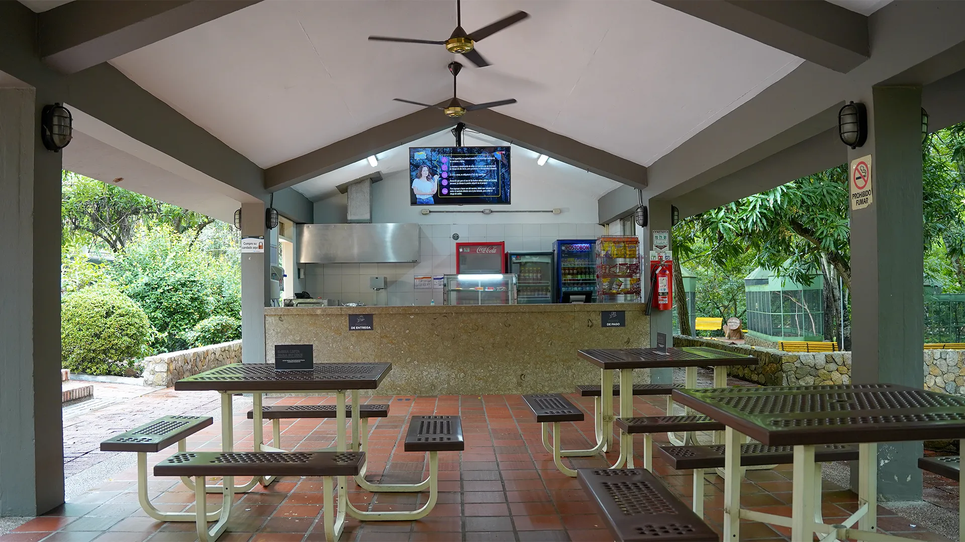 Uno de los restaurantes de Piscilago